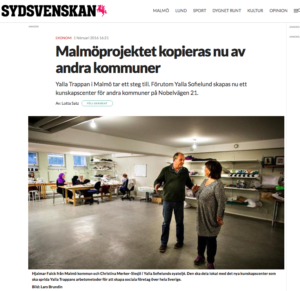 Yalla trappan i Sydsvenskan 160201