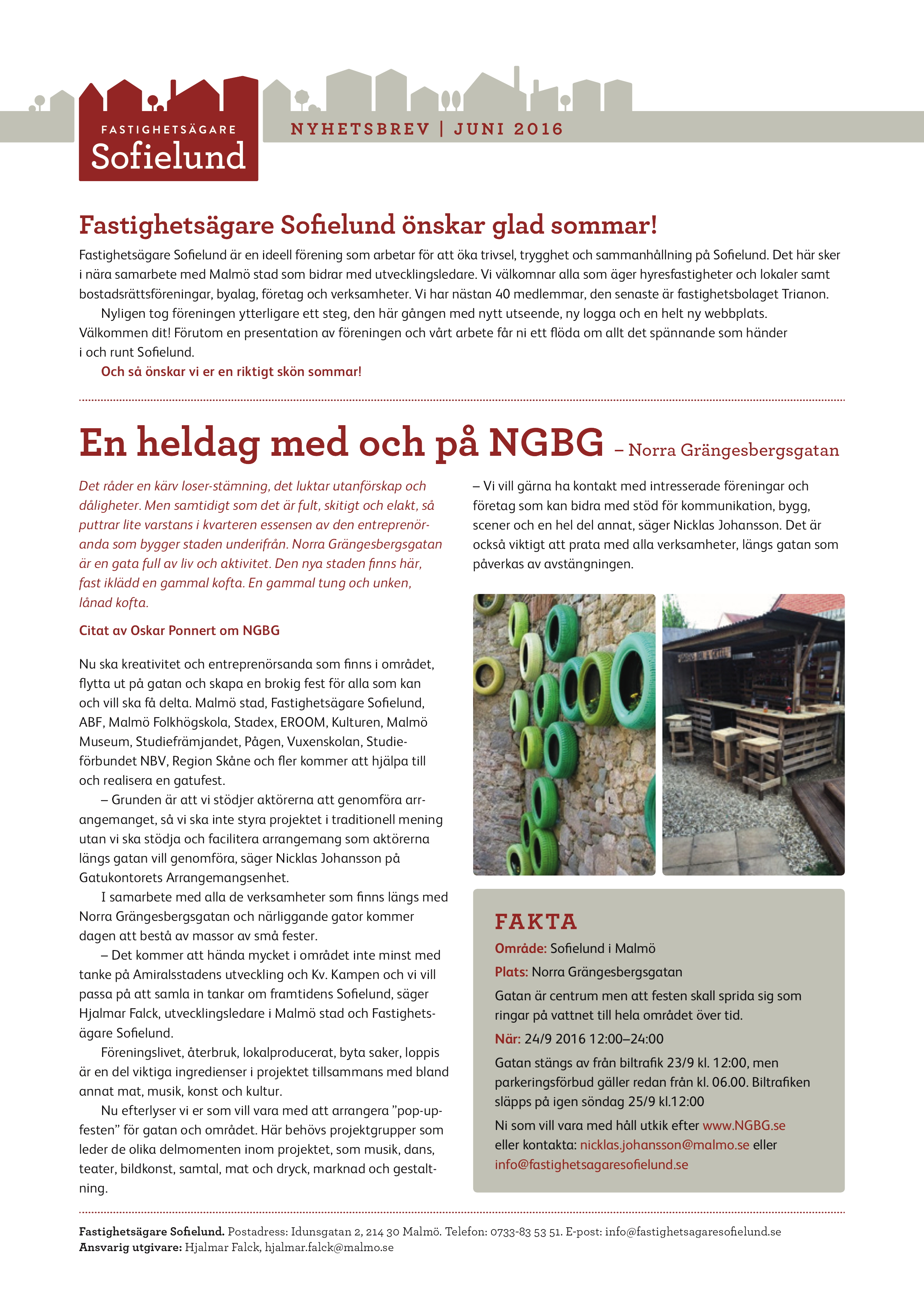 Fastighetsägare Sofielunds nyhetsbrev