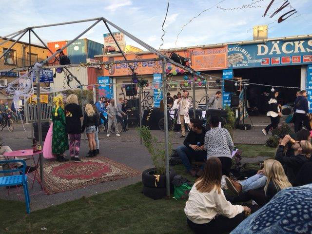 Fest på Norra Grängesbergsgatan
