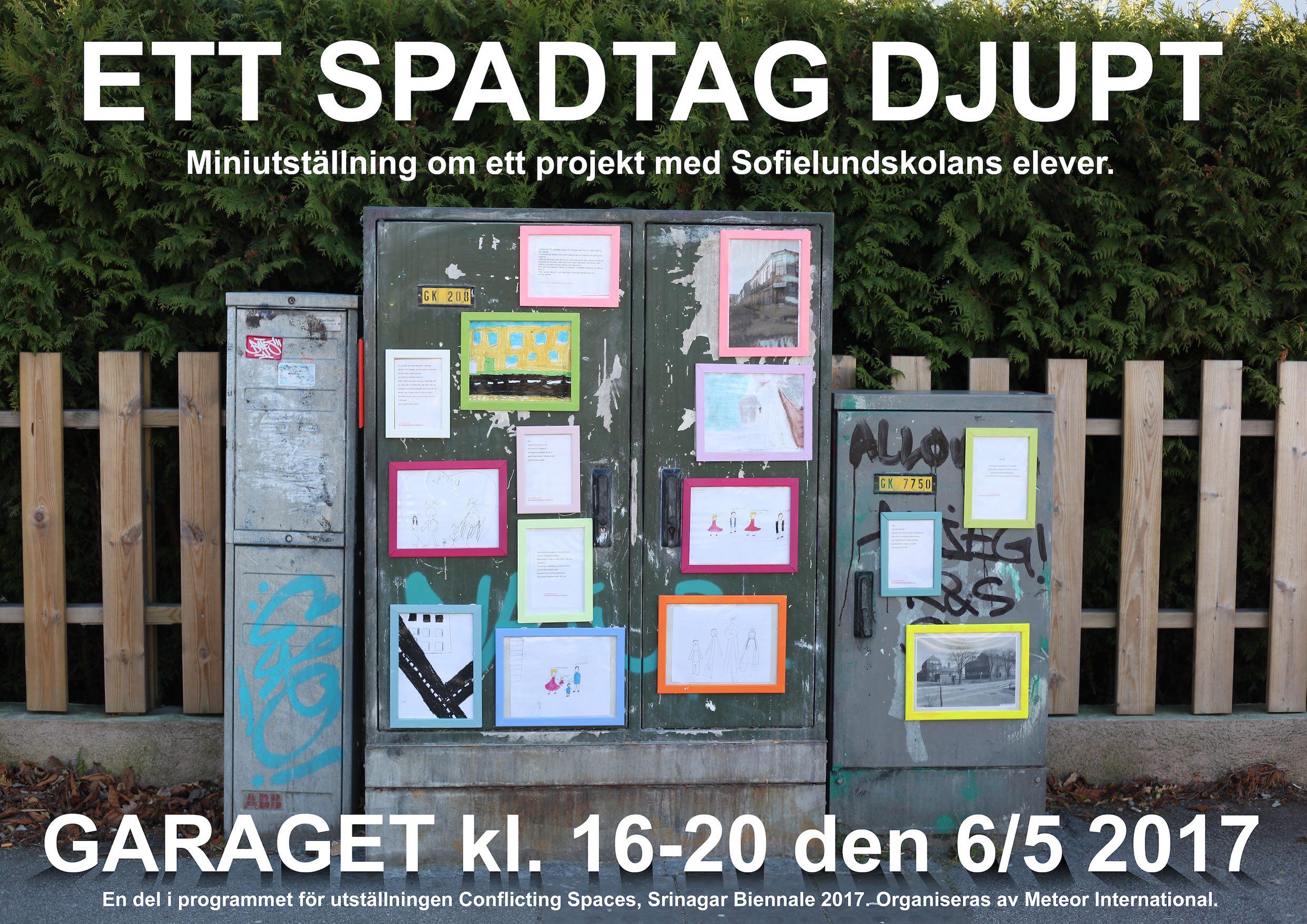 Utställning om Sofielundsbarns konst på elskåpen